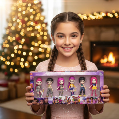 6 Set - Figuras de Juguete Guerreras Kpop y Saja Boys