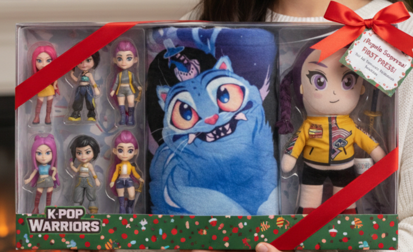 Nubi 3Pack Navideño Kpop: 1 Frazada Cobija + 1 Set de 6 Figuras + 1 Peluche 45cm + Envío Express Gratis