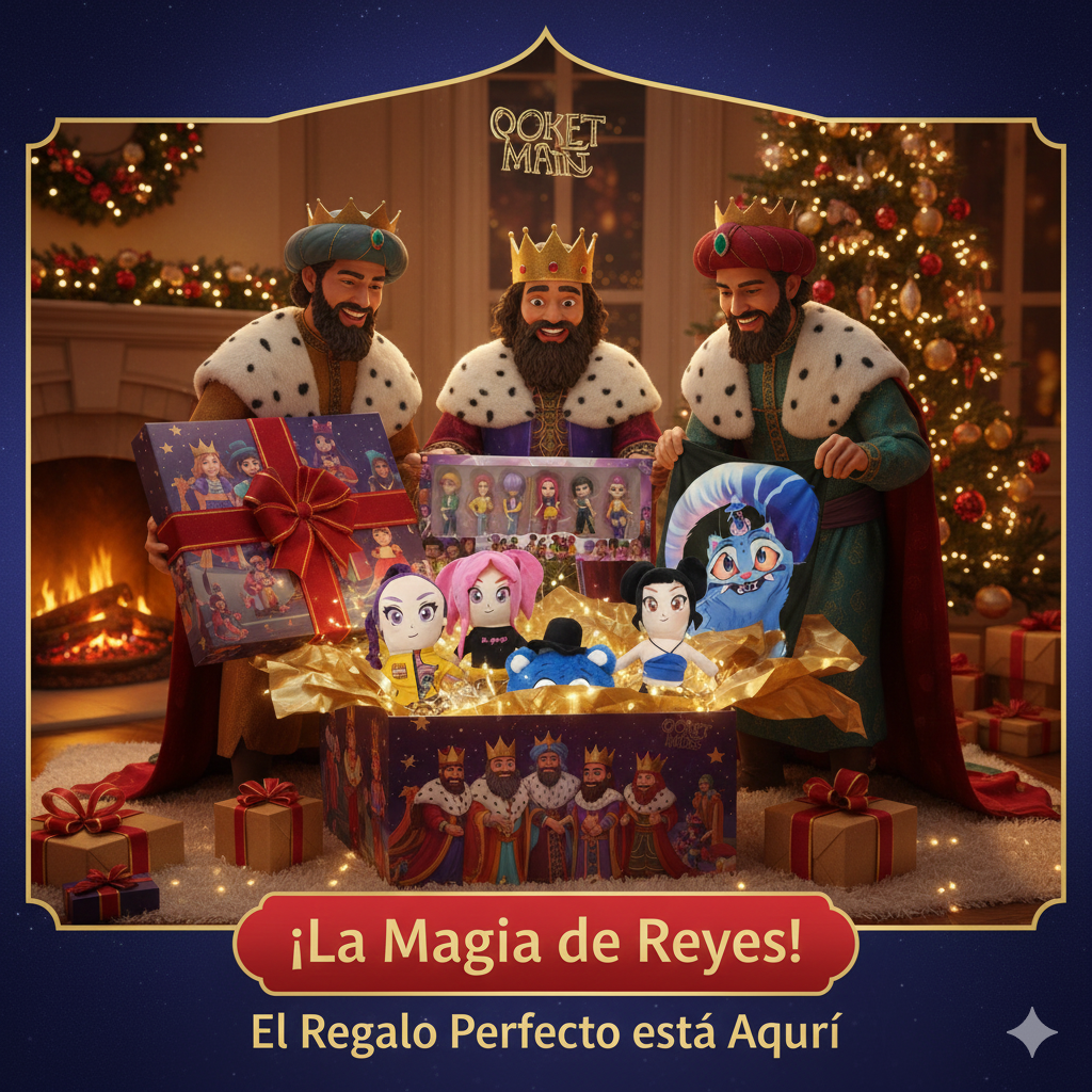 Nubi 3Pack Navideño Kpop: 1 Frazada Cobija + 1 Set de 6 Figuras + 1 Peluche 45cm + Envío Express Gratis